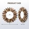 12 inch Boho Wall DecorDecorative Mirror for Wall Decor with Rustic Wood Sunburst Framed Boho Bedroom Decor Room Decor Home Decor for Bedroom Living Room Tril Color